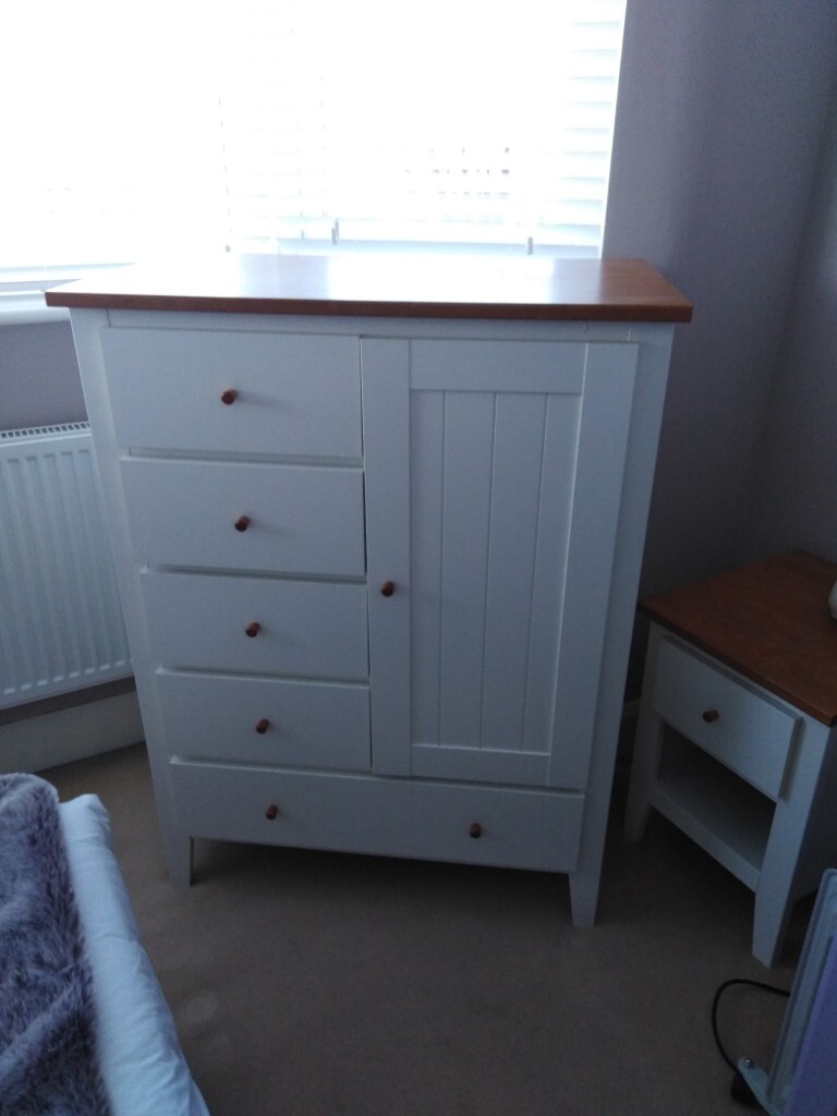 Small Wardrobe And Matching Bedside Cabinet Very Good Condition