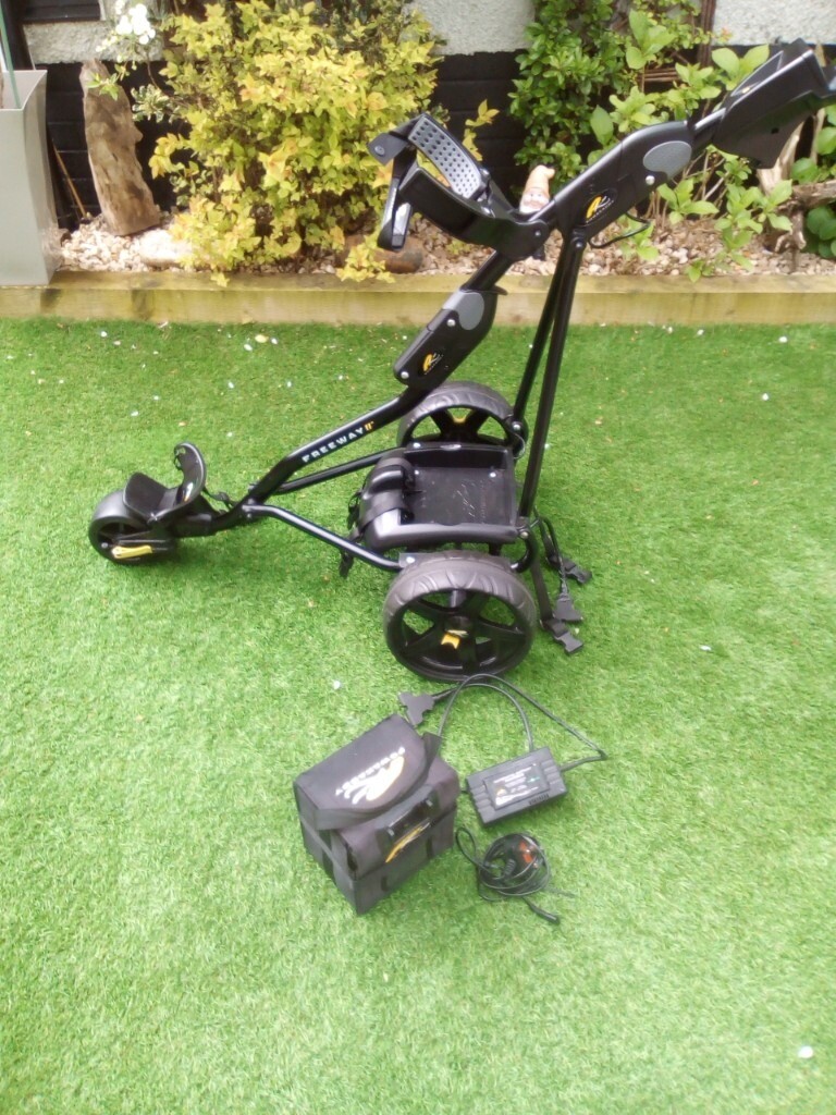 POWAKADDY FREEWAY II ELECTRIC GOLF TROLLEY + POWAKADDY BATTERY