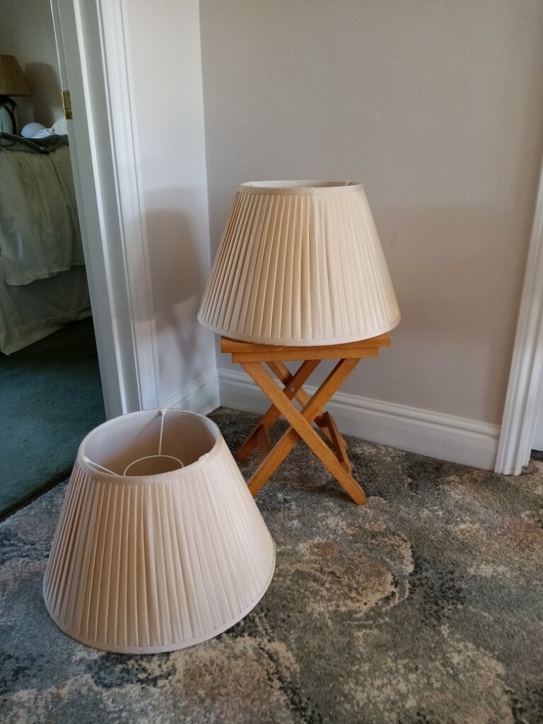 2 X John Lewis Cream Pleated Lampshades in Oakham, Rutland Gumtree