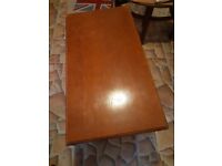 Solid, Heavy Wooden Coffee/Side Table, Decent Condition, 33x18x18 inches.