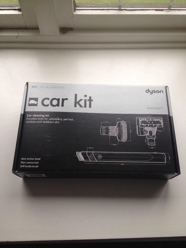 DYSON CAR CLEANING KIT. Five piece kit. NEW, UNUSED and still in box