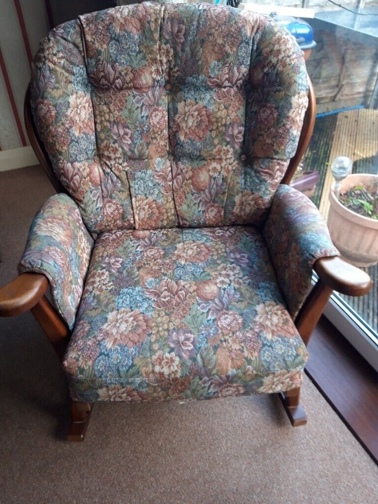 For sale a lovely rocking chair with wood frame | in Thornton-Cleveleys, Lancashire | Gumtree