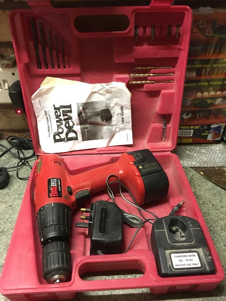 Power Devil 14.4 volt cordless hammer drill in Newport Pagnell