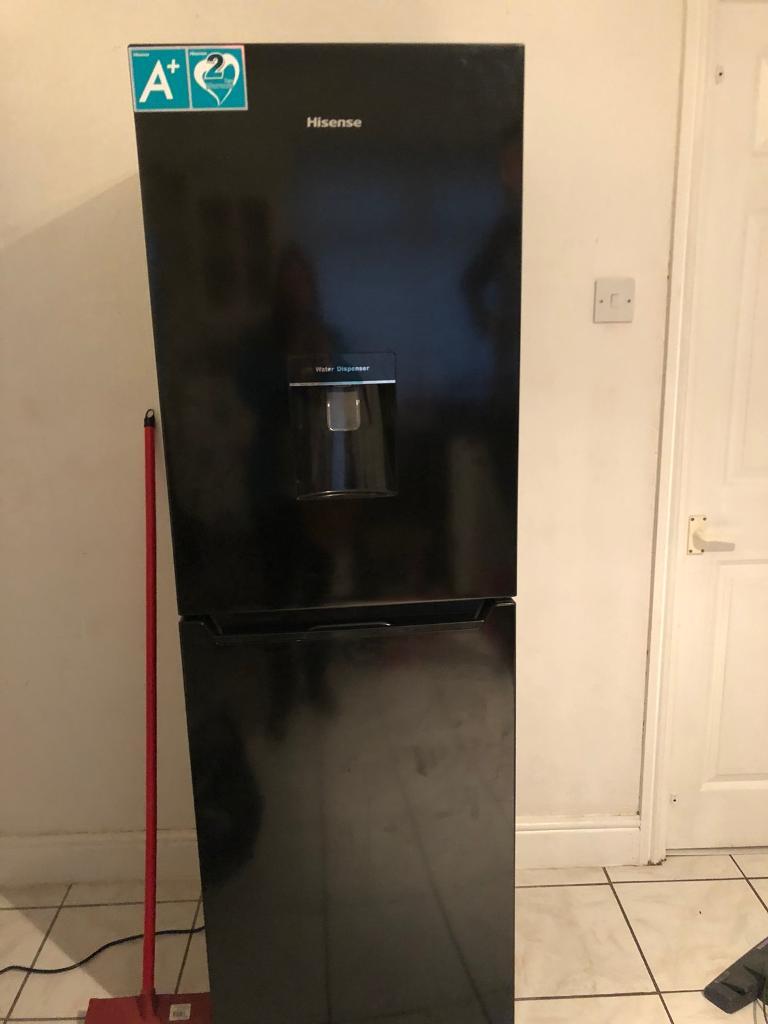 Hi sense high gloss black fridge freezer cost 299 see 99. sold in Old Basford