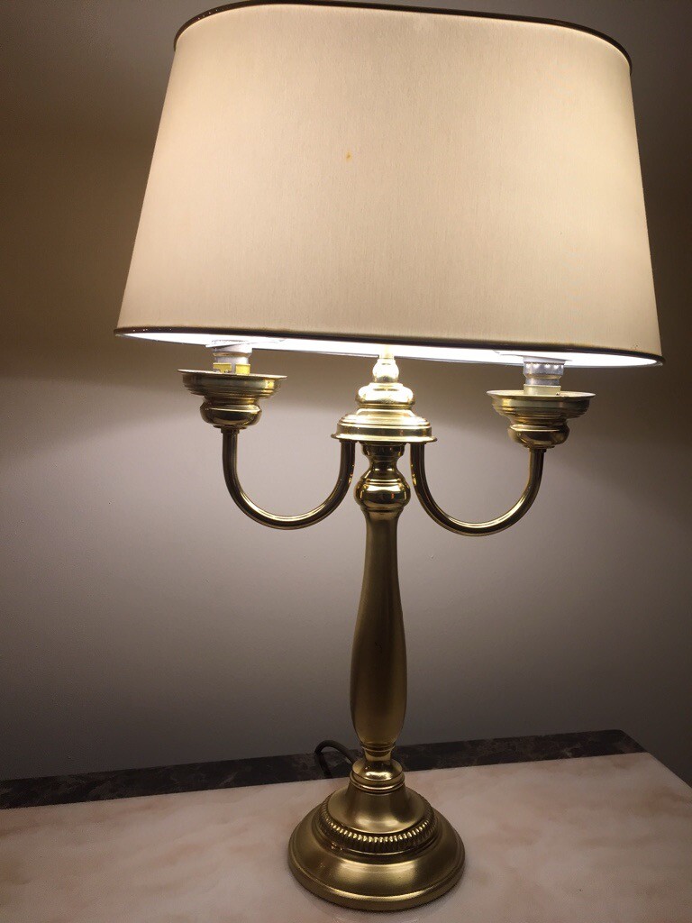 Table Lamp Gold with Cream Shade in Bath, Somerset Gumtree