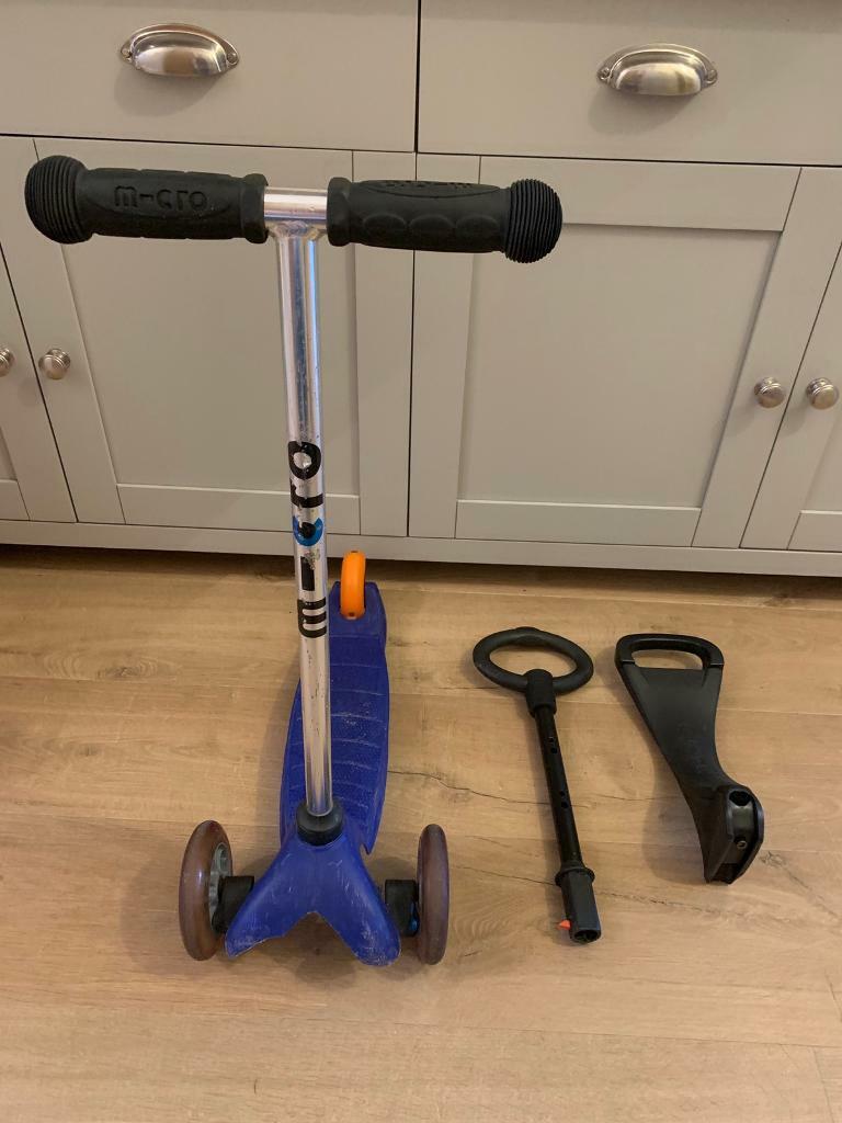 Mini micro scooter blue with o bar and seat in Derriford, Devon Gumtree