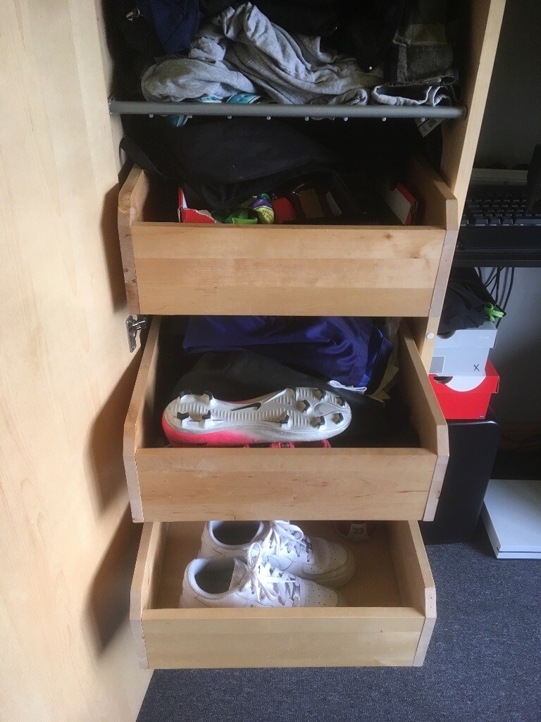 Ikea Pax Wardrobe Interior Shelves And Drawers And Baskets Fit
