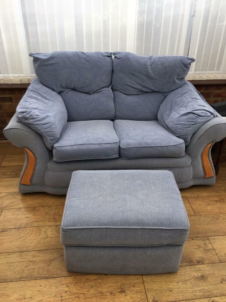 2 seater sofa & footstool in Huntingdon, Cambridgeshire Gumtree