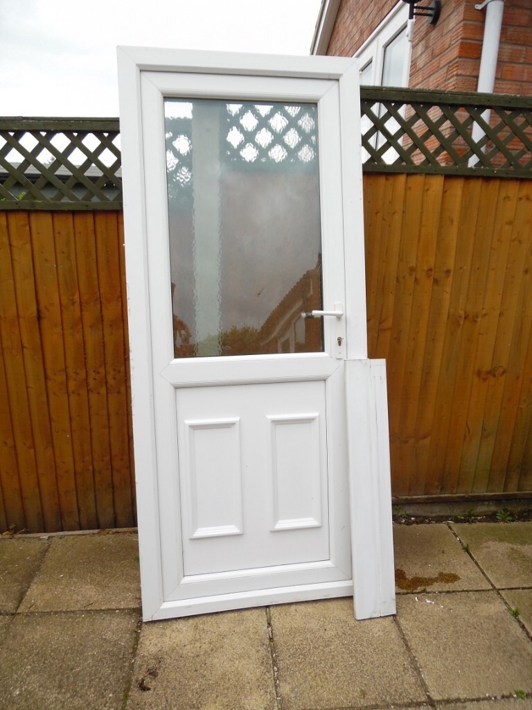 OUTWARD OPENING WHITE UPVC DOUBLE GLAZED REAR/GARAGE DOOR in Norwich