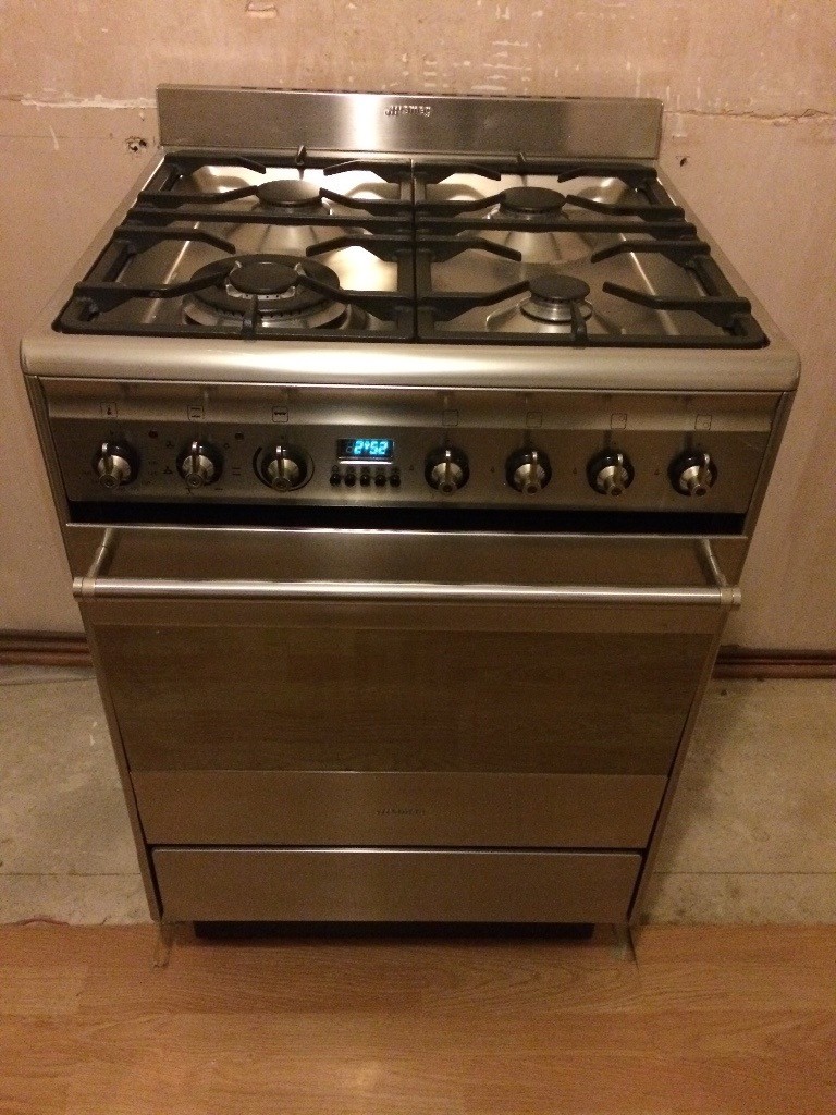 Smeg Fan Electric Oven, Electric Grill and Gas 4 Ring Hob in