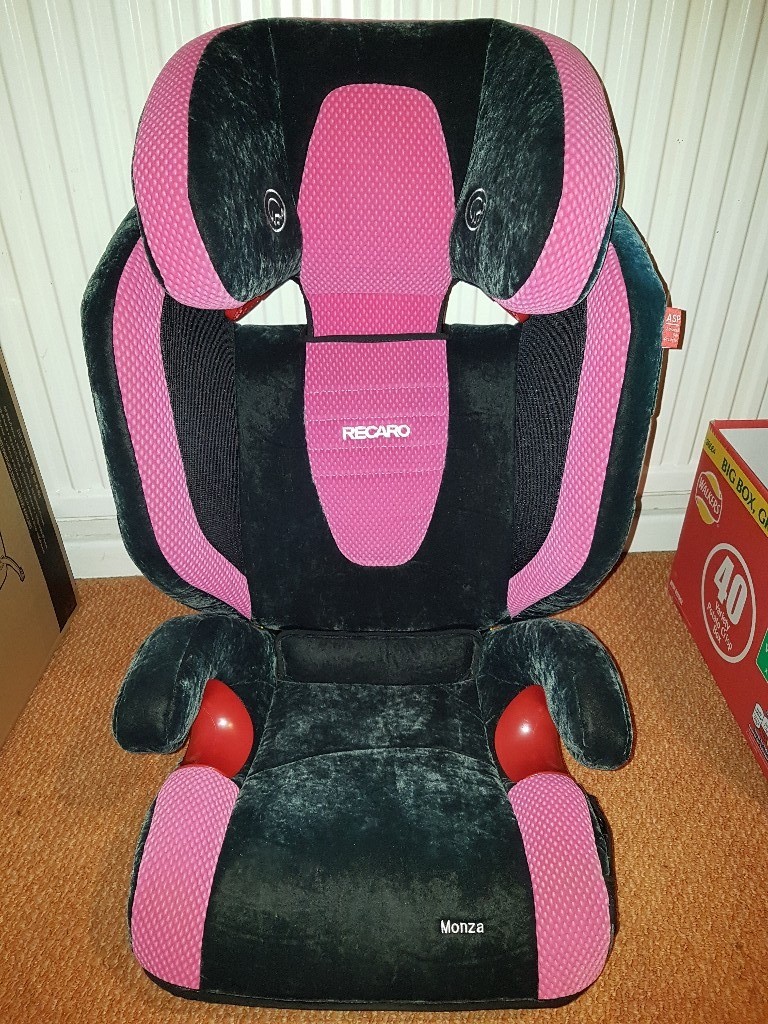 Recaro monza isofix pink car booster seat in Sheffield, South