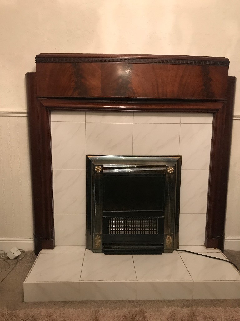 Beautiful 1950's Mahogany Fireplace Surround in Lisburn, County