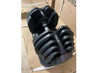 40kg dumbells - adjustable - Bowflex - barbell - gym