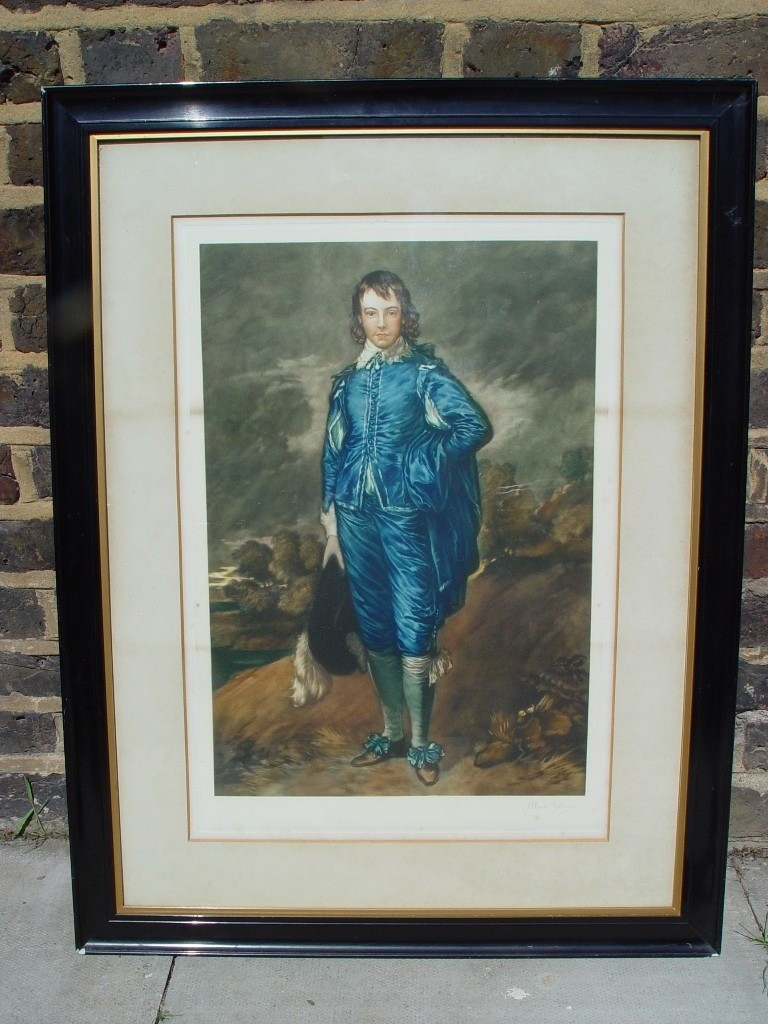 FREE DELIVERY Gainsborough's The Blue Boy Mezzotint Painting By Albert