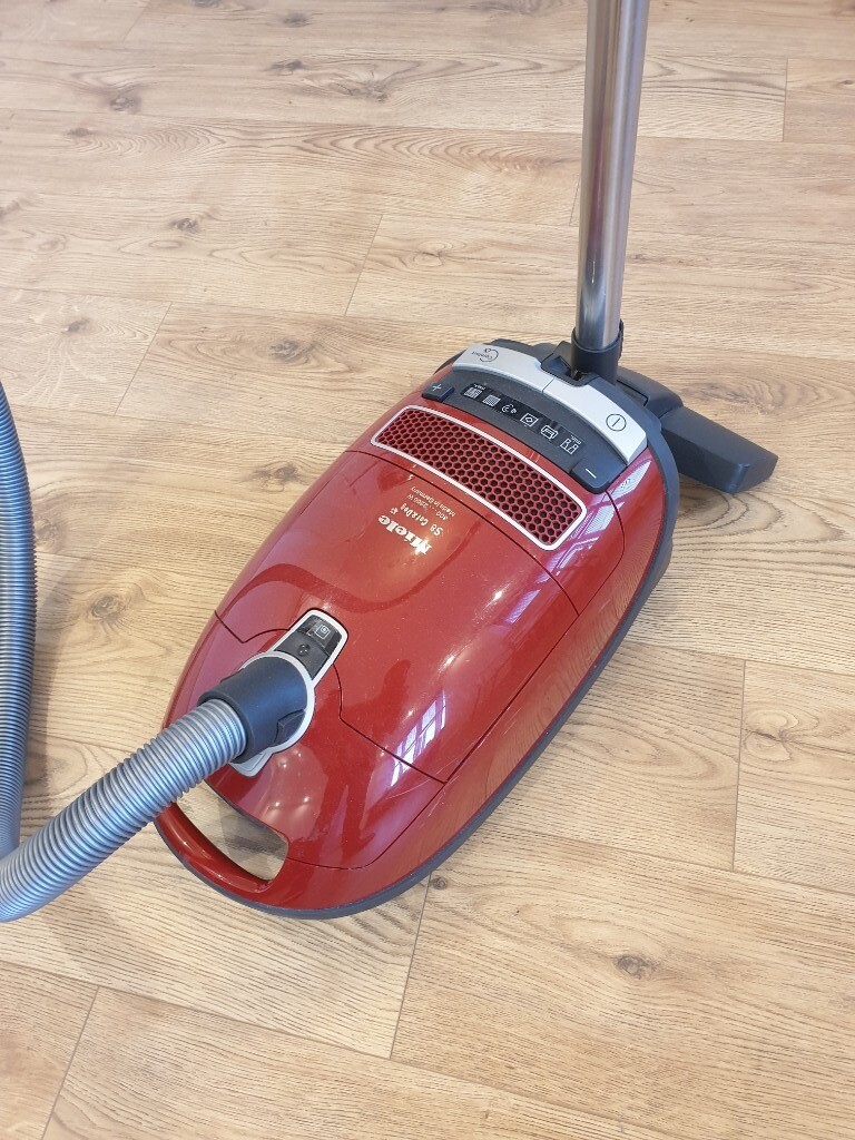 Miele S8320 Cat & Dog Premium Cylinder Vacuum Cleaner, Red vacum hoover