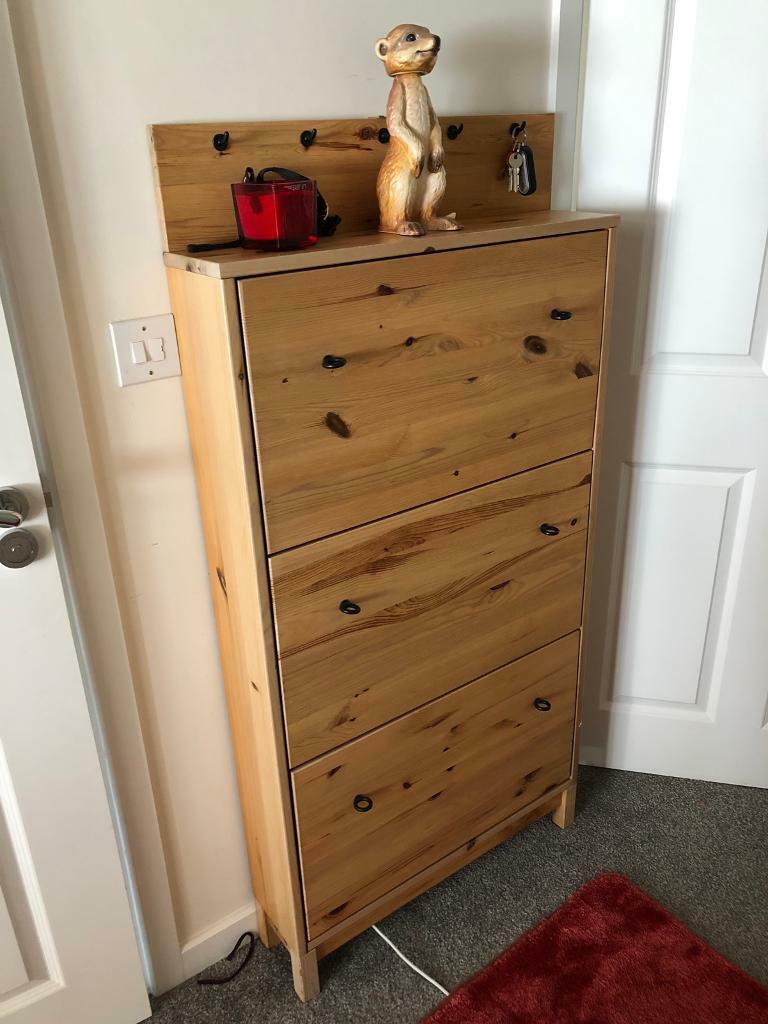 Slim Pine Shoe Cabinet In Hinckley Leicestershire Gumtree