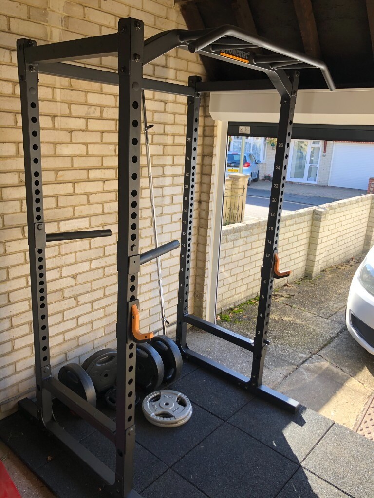 Powertec Workbench Power Rack with 7'ft Solid Standard Bar + Weight