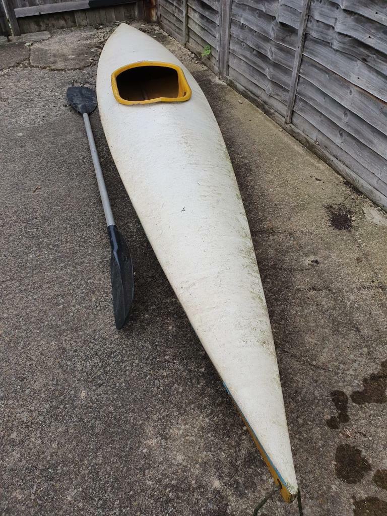 Oneperson kayak, canoe with paddle collect from Cheltenham in