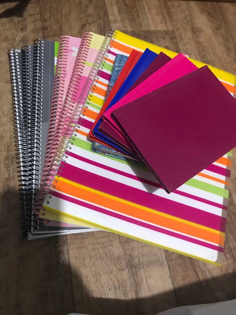 12 brand new notepads, 6 A4 spiral bound lined notepads and 6 small