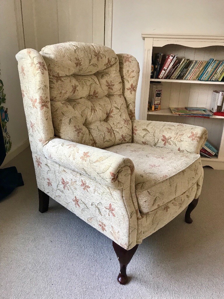 Pair of high back armchairs, excellent condition and incredibly
