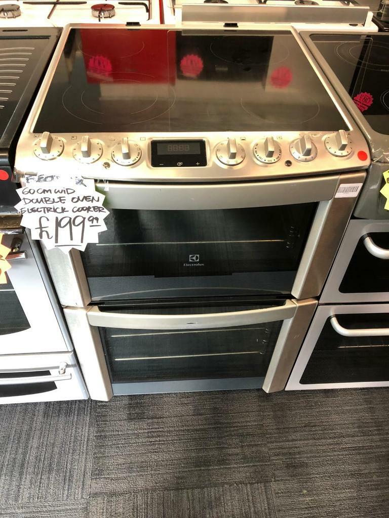 Electrolux 60cm wide double oven silver electric cooker in Leeds