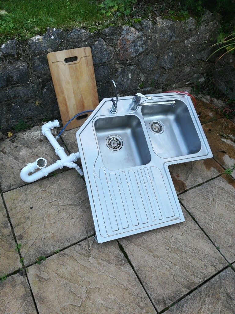 Double corner stainless Steel sink unit in Teignmouth, Devon Gumtree