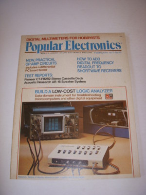 POPULAR ELECTRONICS Magazine, FEBRUARY 1977, DIGITAL MULTIMETERS, LOGIC ANALYZER