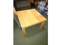 light wood side table or small coffee table