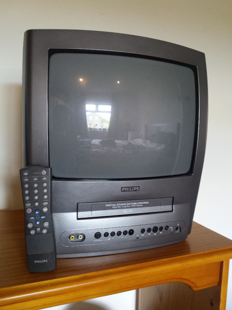TV VCR Video Combination Philips 14 inch with remote in Ramsbottom
