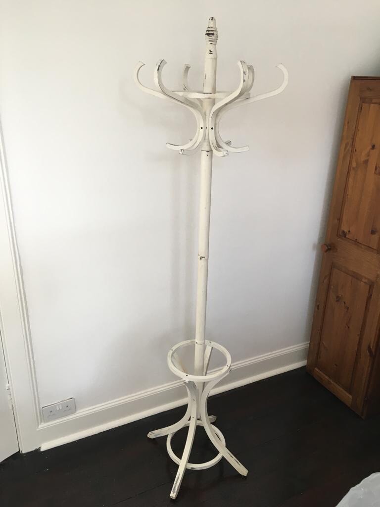 Shabby chic cream wooden coat stand | in Southside, Glasgow | Gumtree