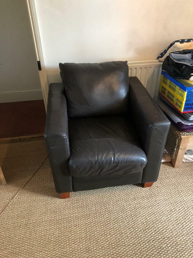 Free Brown leather armchair | in Mountsorrel, Leicestershire | Gumtree