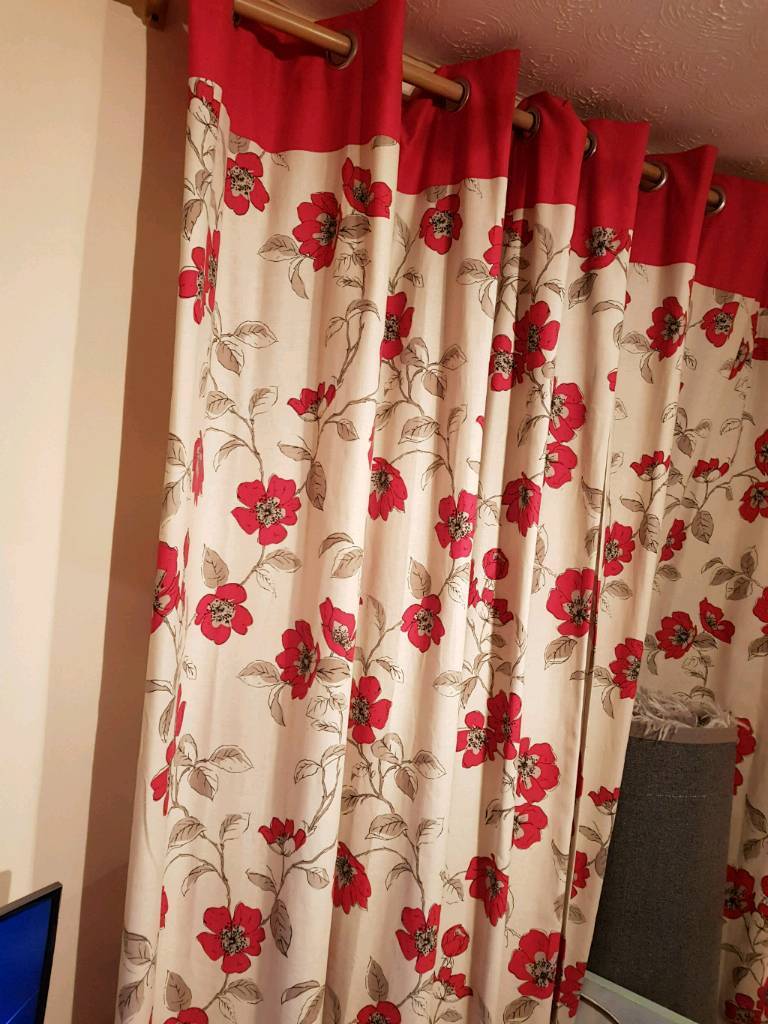 Red Flower Curtains In Southampton Hampshire Gumtree