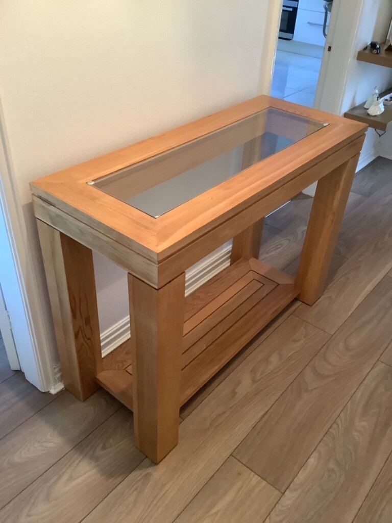Solid oak console table in Widnes, Cheshire Gumtree