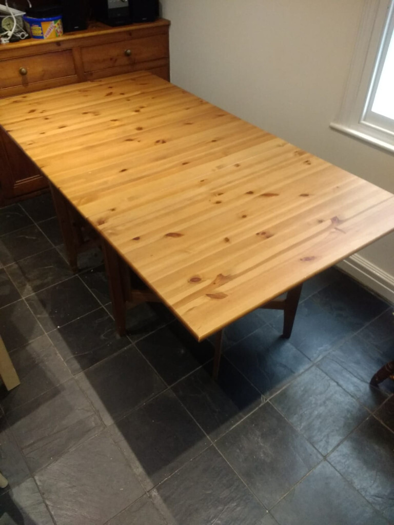 IKEA Leksvik Solid Pine DropLeaf Dining Table in Canton, Cardiff