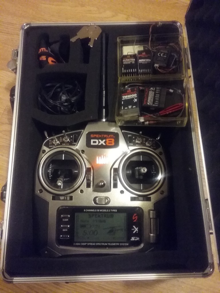 Spectrum dx8 rc transmitter and 2 receivers Inc telemetry in Benfleet, Essex Gumtree