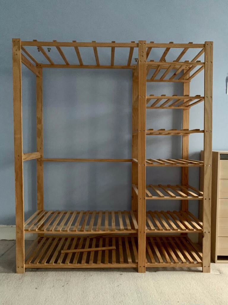 Wood And Canvas Wardrobe In Canton Cardiff Gumtree