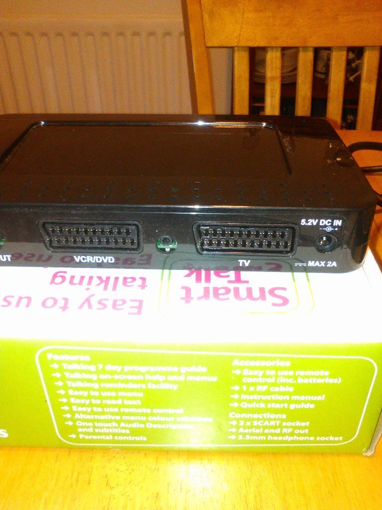 Goodmans freeview Smart talk talking set top box. Audio description and