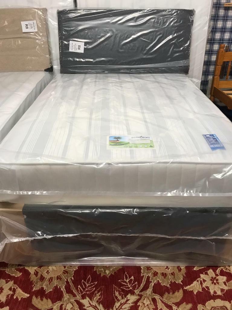 Brand new double bed with a new thick pocket sprung mattress for sale