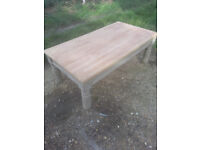 Upcycled, shabby chic, hardwood coffee table.