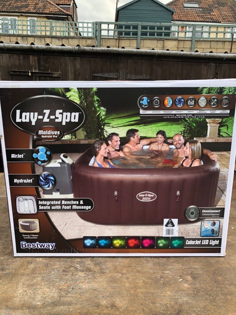 Lazy Spa Lay Z Spa Maldives Hydrojet Pro hot tub BNIB in Bath