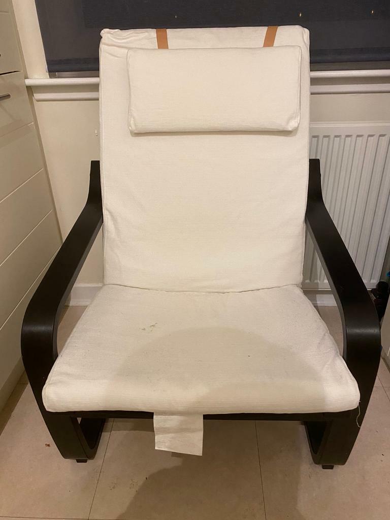 Poang Ikea Chair with headrest cushion. in Cameron Toll, Edinburgh