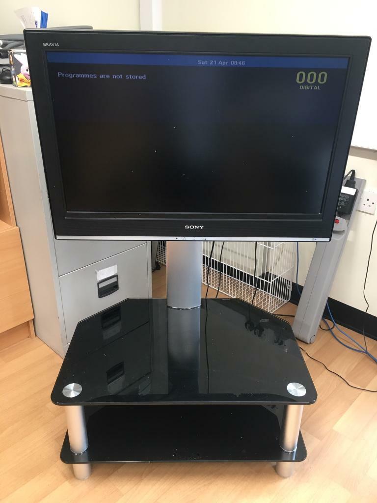 ** REDUCED * Sony Bravia tv & black glass stand in Musselburgh, East