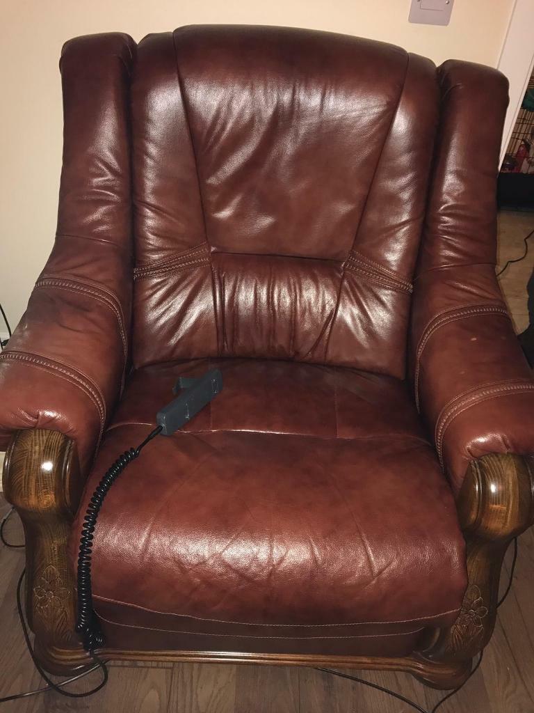 Leather three piece suite in Hurlford, East Ayrshire Gumtree