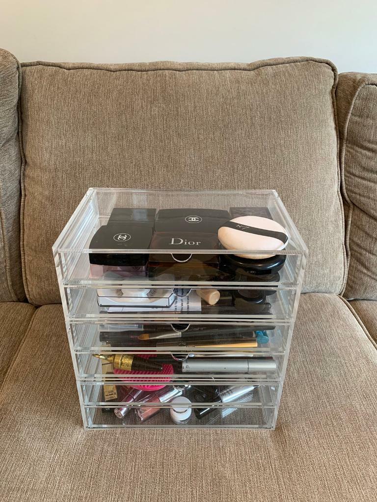 3 X Acrylic Boxes 2 Drawers Wide From Muji Mint Condition