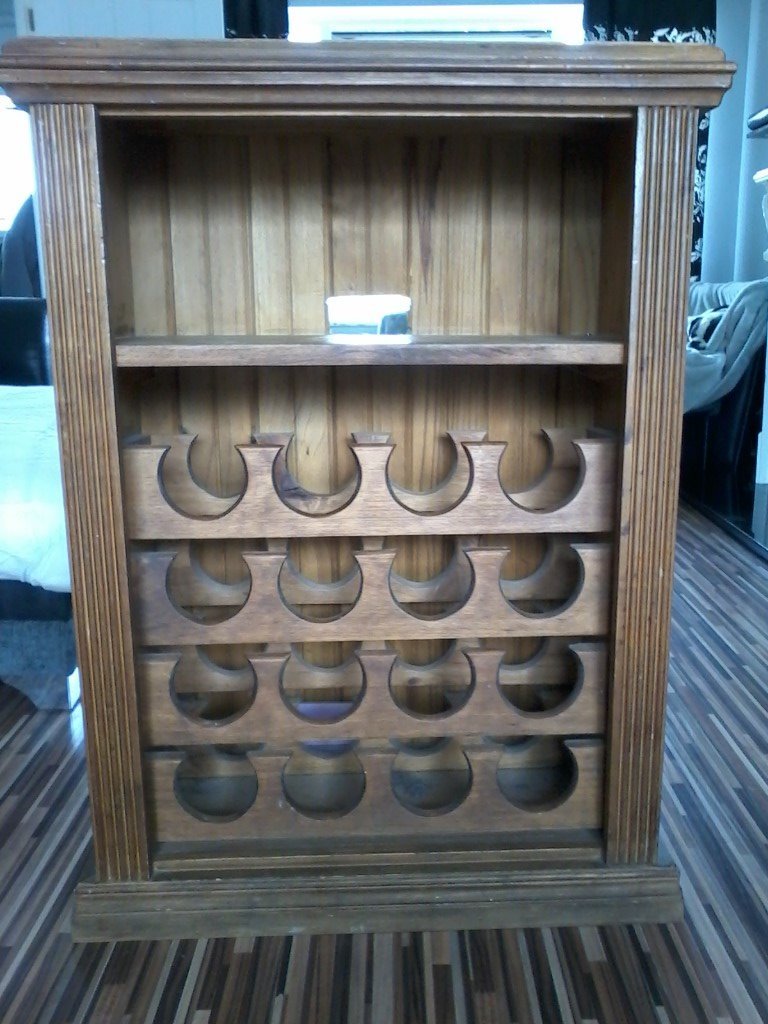 Solid pine wine rack with shelf in Tiptree, Essex Gumtree