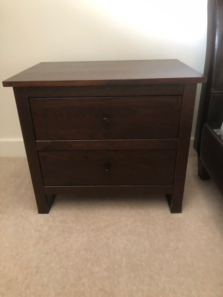 Pair of dark wood bedside cabinets | in Eynsham, Oxfordshire | Gumtree