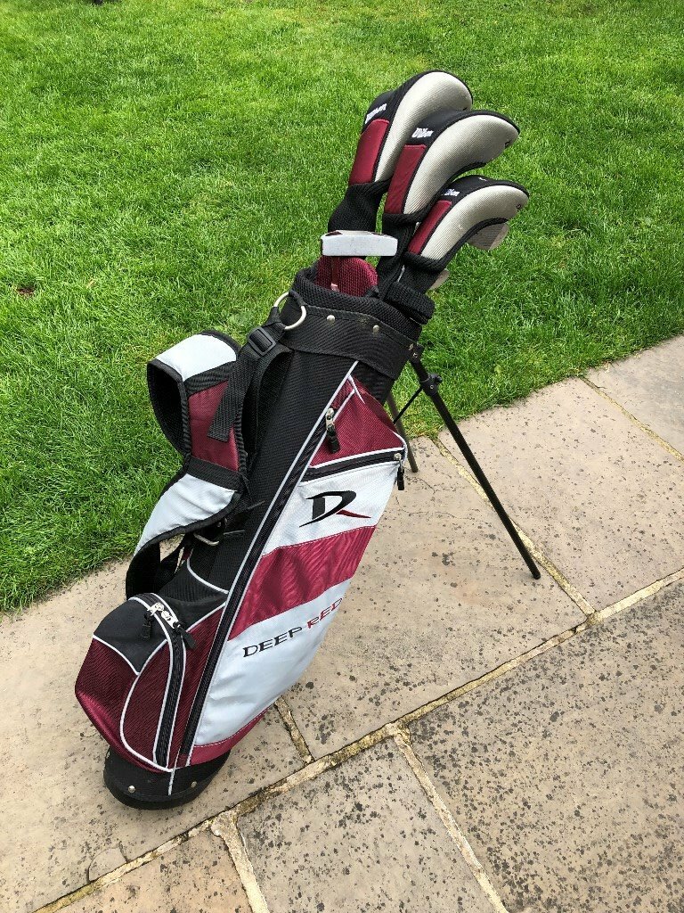 Wilson Junior 'Deep Red' Golf bag and clubs in Harrogate, North
