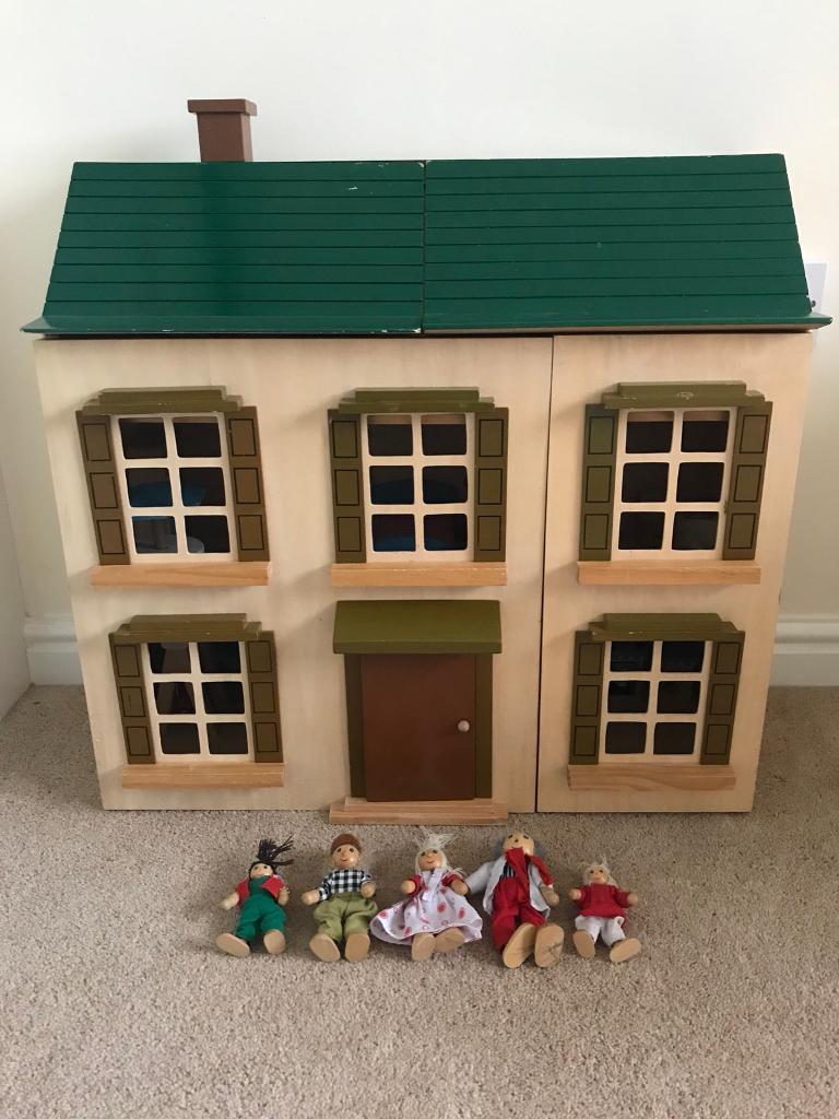 Wooden dolls house with figures in Hamilton, South Lanarkshire Gumtree