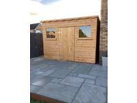 12X10 Pent Workshop 20mm Log or T&G AVAILABLE 