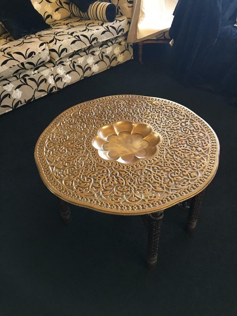 Persian brass top coffee table in Downpatrick, County Down Gumtree